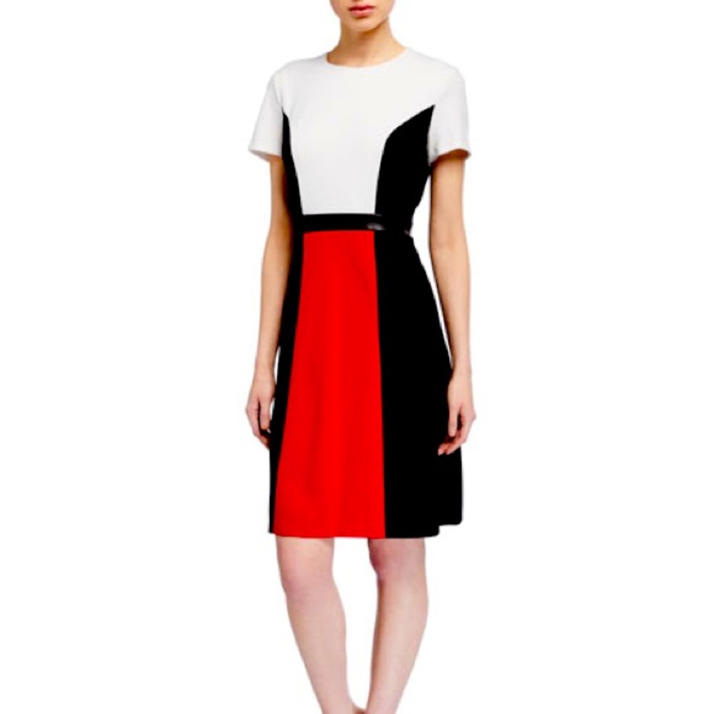 ❤️🤍🖤 Karl Lagerfeld Color Block Dress